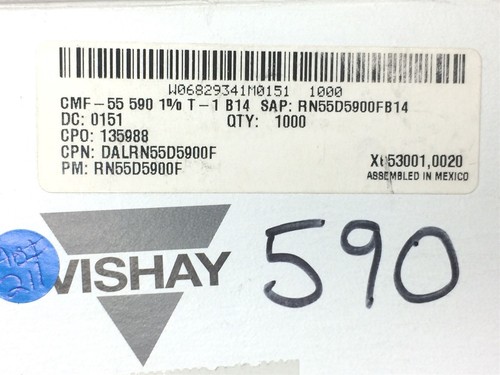 Rn55d5900f vishay res - rn55d5900f, ohm